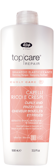 Разглаживающий шампунь для вьющихся волос - "Elasticising Shampoo Curly and Frizzy Hair" 1000 мл