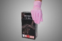 Перчатки нитриловые M текстурир. на пальцах BENOVY FLEXIS, розовые 500/50 Медикосм
