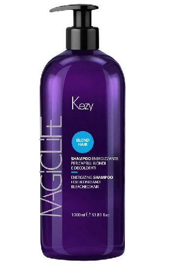 Kezy ML Шампунь укрепляющий для светлых и обесцвеченных 1000мл Shampoo energizzante per capelli 