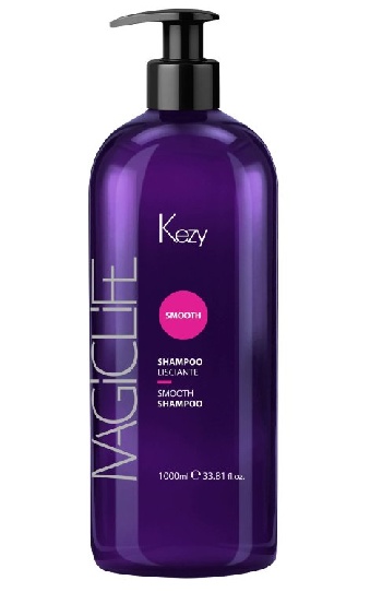 Kezy ML Шампунь разглаживающий для вьющихся, непослушных волос 1000мл Shampoo lisciante per capelli 