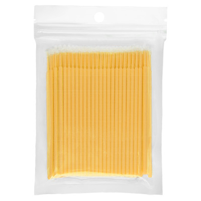 Микрощеточки L в пакете 100 шт  (02 желтые) IRISK