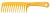 Dewal гребень СО 6808- SO моделирующий, с ручкой, антистатик, желтый 24,5см