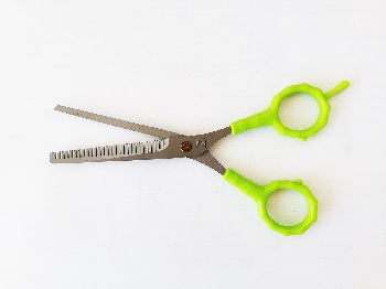 Ножницы S3-1078B салатовые ручки филировочные