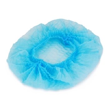 NEW Шапочка "Шарлотта" НМ голубая одинарная резинка уп./100 шт 