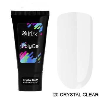 Полигель PolyGel, IRISK, 30гр (20 Crystal Clear мелкозернистый) в тубе