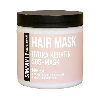 SIMPARTY Маска для интенсивного питания и увлажнения волос HYDRA KERATIN SOS-MASK 500мл