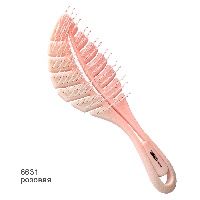 SIMPARTY  Щётка массажная продувная листик, розовая  8631