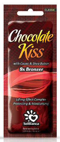 SolBianca Крем д/загара "Chocolate Kiss"с маслом какао и маслом Ши 8*bronzer ,15мл