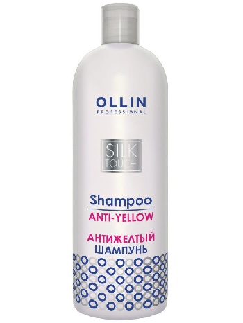 OLLIN SILK TOUCH Антижелтый шампунь для волос 500 мл
