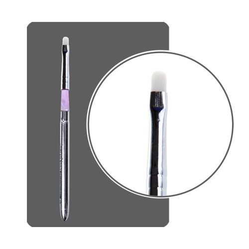 ФП Кисть для геля №4 трансформер, белый ворс "кошачий язычок"