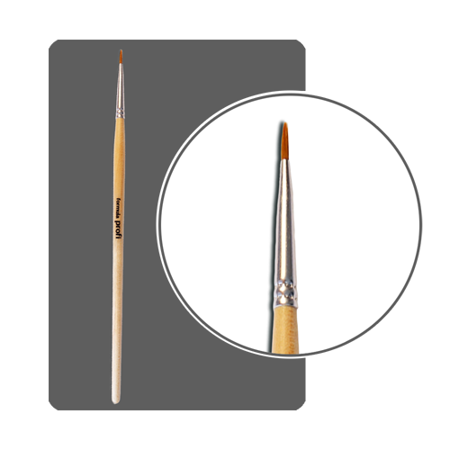ФП Кисть для дизайна нейлоновая круглая №00 5 мм
