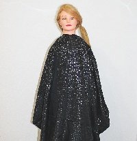 Пеньюар черный "звезды"