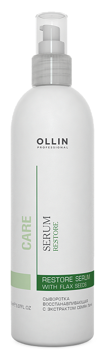 OLLIN CARE Сыворотка восстанавливающая  с экстрактом семян льна 150мл/Restore Serum with Flax Seeds