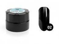 Гель-краска для дизайна ногтей TNL №02 (черная), 6 мл