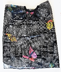 Пеньюар "Газета" легкий с бабочками