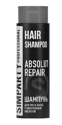 SIMPARTY Шампунь для роста волос с никотиновой кислотой Absolut Repair 400мл