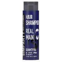 SIMPARTY Шампунь-гель для волос, бороды и тела 3 в 1, REAL MAN 400 мл.