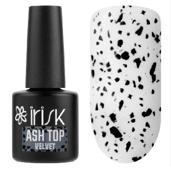 IRISK Топ вельветовый декоративный без липкого слоя Velvet Ash Top, 10 мл (01 Black)