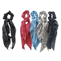 Резинка-платок для волос "мелкая полоска" цвета в ассорт. LT-7726