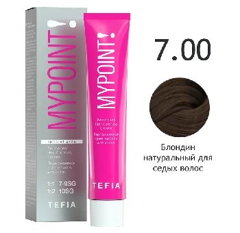 MYPOINT 7.00 блондин натуральный для седины. Перманентная крем-краска для волос, 60 мл 