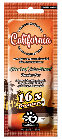 SolBianca Крем д/загара "California" с маслом арганы, сладкого миндаля и экстрактом 16*bronzer ,15мл