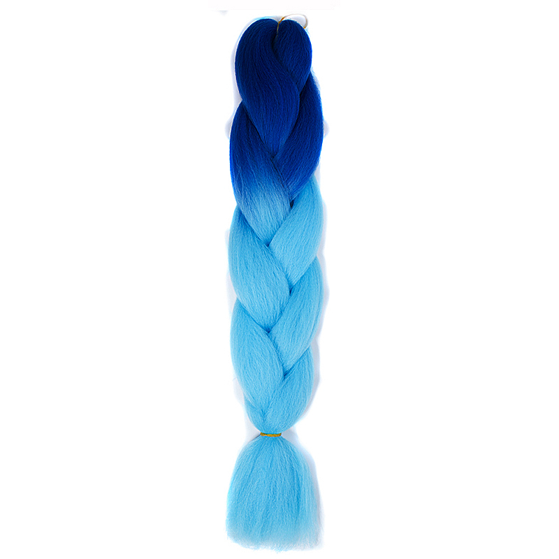 Канекалон 2-цветный 30 (сине-голубой)
