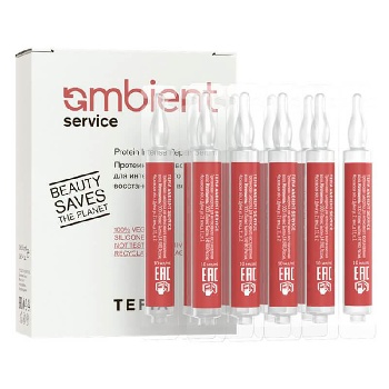 AMBIENT Service Протеиновая сыворотка для интенсивного восстановления волос, 10мл*10шт