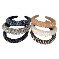 Ободок широкий со стразами, в ассорт. LT-10250