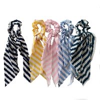 Резинка-платок для волос "крупная полоска" цвета в ассорт. LT-6338/7725