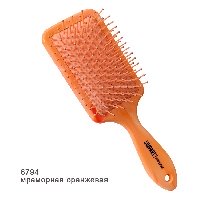 SIMPARTY  Щетка массажная лопата "мраморная оранжевая"  8794