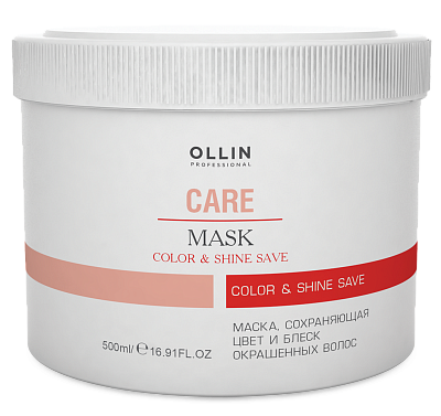 OLLIN CARE Маска сохраняющая цвет и блеск окрашенных волос 500мл/Color&Shine Save Mask