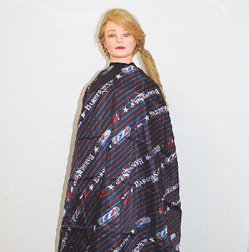 Пеньюар черный "надписи Barber Shop"