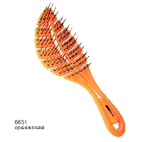 SIMPARTY  Щётка массажная продувная листик, оранжевая 8631