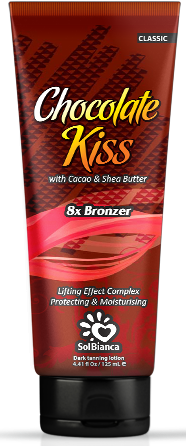 SolBianca Крем д/загара "Chocolate Kiss"с маслом какао и маслом Ши 8*bronzer ,туба 125мл