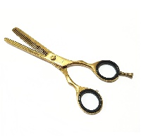 Ножницы Kingling  5,5, филировочные, золото