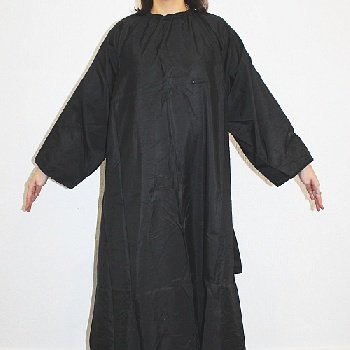 Пеньюар черный с рукавами