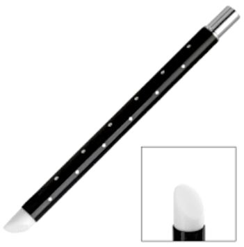 Кисть Nail Sculptor силиконовая с декоративной ручкой, конус (02 черная) "IRISK"  