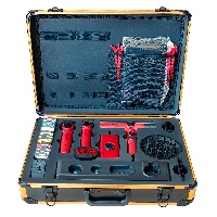 Набор машинка для стрижки + триммер + шейвер + фен красный STEPLESS 4 IN 1 