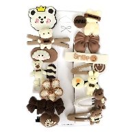 Набор заколок для волос бежевый 14шт/уп   LT-10126