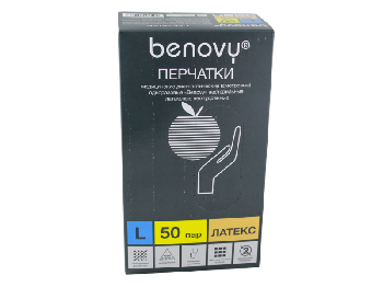 Перчатки латексные L ,Benovy
