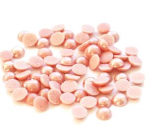 Стразы керамические жемчужные, цв. розовый