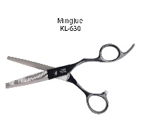  Ножницы "MINGJUE" KL-630 440С филировочные 6.0  черные ручки