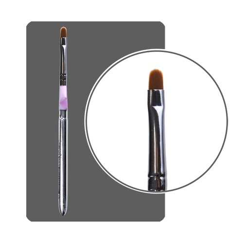 ФП Кисть для геля №3 трансформер, бежевый ворс "кошачий язычок"