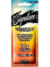 SolBianca Крем д/загара "Signature" Tingle эффект с маслами апельсина и сл. миндаля 16*bronzer ,15мл