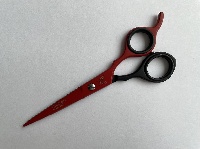 Ножницы Kingling  6,5, прямые, черно-красные