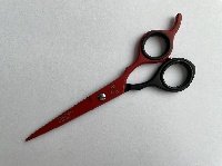 Ножницы Kingling  6,5, прямые, черно-красные