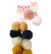 Резинка для волос "Резинка с пушистым помпоном" цвета в ассортименте 2 шт LT-9678