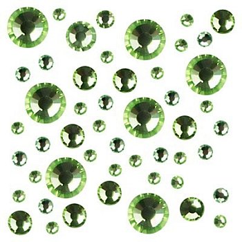 Стразы цветные микс размеров в баночке (10 Микс Peridot) IRISK