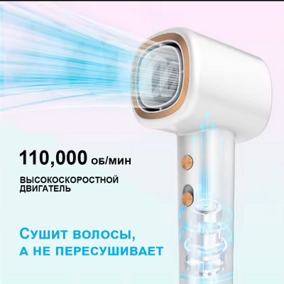 Фен Higt Speed Hair Dryer W-501A розовый
