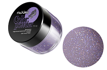 Цветная акриловая пудра(с блестками,темно-сиреневая,Sparkling Indigo) 